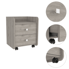 Marsella Modern Nightstand With Drawers And Casters