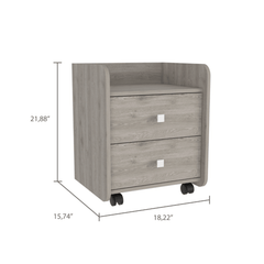 Marsella Modern Nightstand With Drawers And Casters