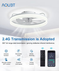 Ceiling Fans with Lights and Remote,20" Fandelier Ceiling Fan Flush