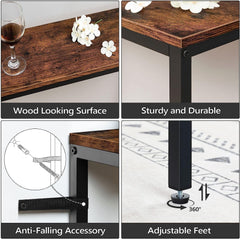 Industrial Console Table with Power and USB