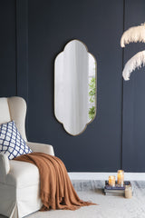 22.4x1x48' Champagne Gold Decorative Wall Mirror with Notched Edges