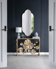 22.4x1x48' Champagne Gold Decorative Wall Mirror with Notched Edges
