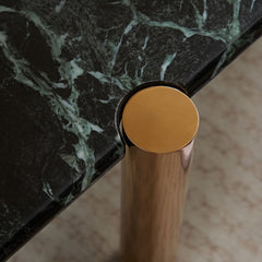 Faux Marble Coffee Tables Accent Tea Tables with Gold Metal Foot for