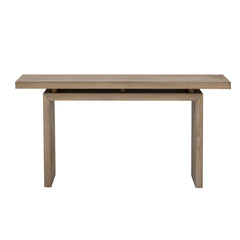 Uniquely Designed Ash Veneer Console Table, Modern Simple Style,