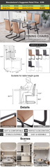 Dining Chairs,tech cloth High Back Upholstered Side Chair with