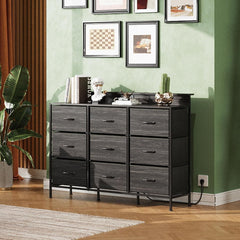 Dresser TV Stand for 55 Inch, Led Dresser for Bedroom, Black Dressers
