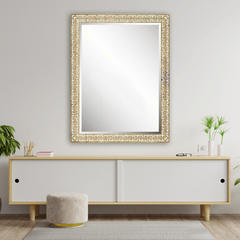 Celia Silver & Gold Openwork Iron Large Wall Mirror
