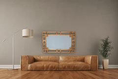 Artemis Antique Gold Openwork Frame Wall Mirror