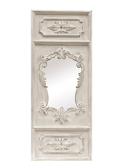 Angelique French Trumeau Stone White Wall Mirror