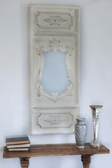 Angelique French Trumeau Stone White Wall Mirror