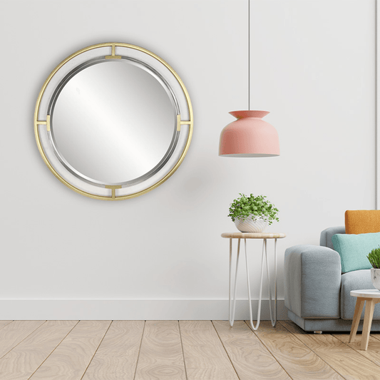 Sbc Décor Round Openwork Framed Vanity Wall Mirror