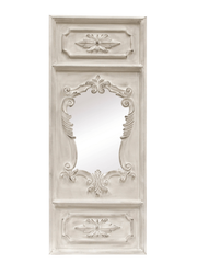 Angelique French Trumeau Stone White Wall Mirror