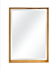 Mia Modern Tray Frame Wall Mirror In Brushed Gold Or Silver