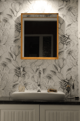 Mia Modern Tray Frame Wall Mirror In Brushed Gold Or Silver