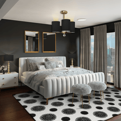 Mia Modern Tray Frame Wall Mirror In Brushed Gold Or Silver