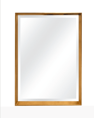 Mia Modern Tray Frame Wall Mirror In Brushed Gold Or Silver