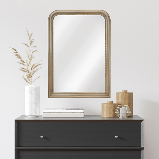 Duparc Hand-Finished Champagne Gold Arched Mirror