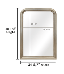 Duparc Hand-Finished Champagne Gold Arched Mirror