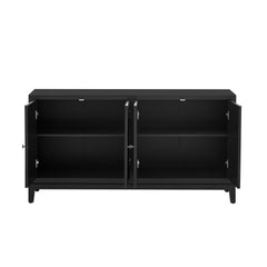 Sleek Storage Cabinet Sideboard Buffet with Vertical Line