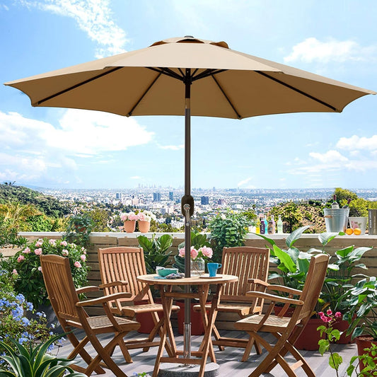 9' Outdoor Patio Umbrella, Outdoor Table Umbrella, Yard Umbrella,