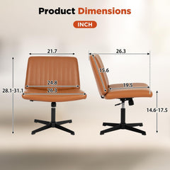 Criss Cross Chair,Armless Cross Legged Office Chair,Wide Comfty Desk