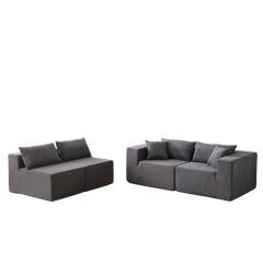 104-Inch Corduroy Modular L Shaped Sectional Sofa,Luxury Floor Couch