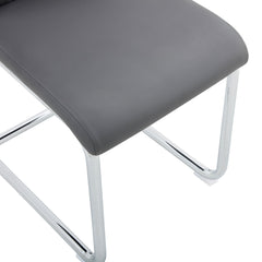 Modern Dining Chairs with Faux Leather Padded Seat Dining Living Room