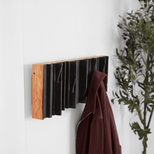 Mr. Hook: Artisan Wood And Brass Coat Rack
