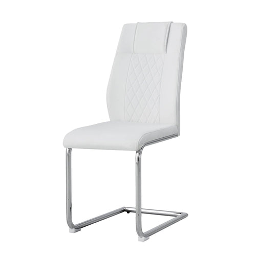 Modern Dining Chairs with Faux Leather Padded Seat Upholstered Chair