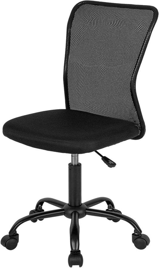 Home Office Chair Mid Back Mesh Desk Chair Armless Computer Chair