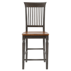 Dakota Slat Back Bar Stools – Set Of 2, 24" Counter Height, Distressed