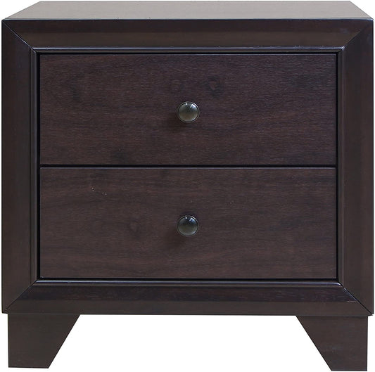 22inches X 16inches X 22inches Espresso Rubber Wood Nightstand