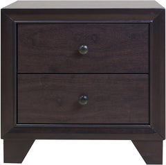 22inches X 16inches X 22inches Espresso Rubber Wood Nightstand