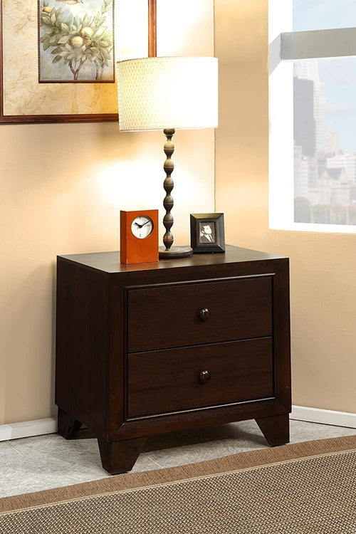 22inches X 16inches X 22inches Espresso Rubber Wood Nightstand