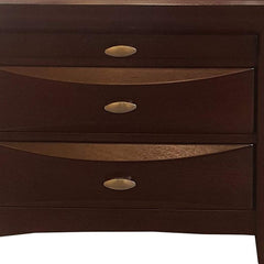26inches X 17inches X 25inches Espresso Rubber Wood Elegant Nightstand