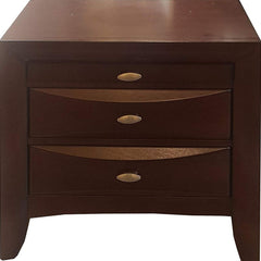 26inches X 17inches X 25inches Espresso Rubber Wood Elegant Nightstand