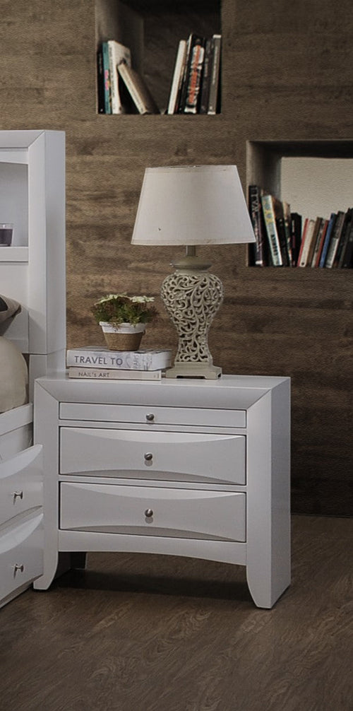 26inches X 17inches X 25inches Espresso Rubber Wood Elegant Nightstand