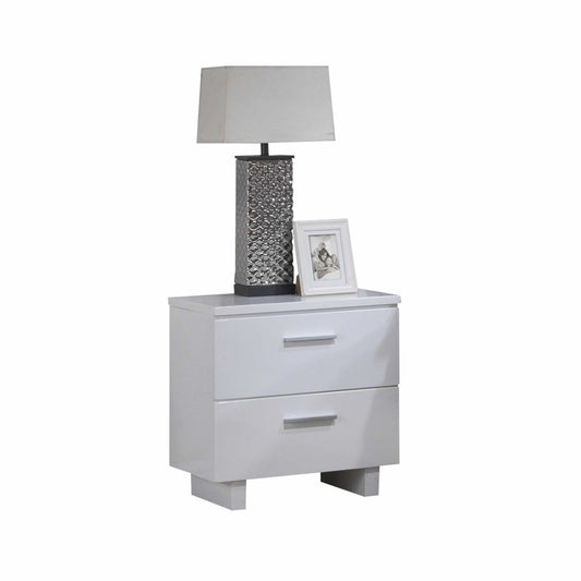 23inches X 15inches X 23inches White Wooden Leg Nightstand