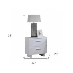 23inches X 15inches X 23inches White Wooden Leg Nightstand