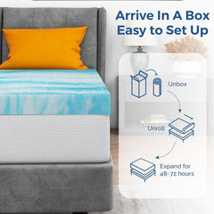King Gel Memory Foam Mattress Topper, 3 Inch, CertiPUR-US Certified