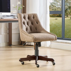 Medieval Vintage Style Sheepskin Pattern Fabric Home Office Chair With