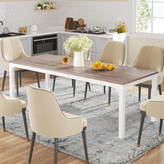 Dining Table for 6-8 People, 78-Inch Large Narrow Long Rectangular