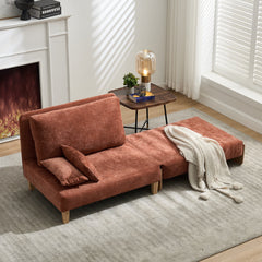Mid-Century Modern Foldable Sofa Bed Recliner, 3-in-1 Convertible