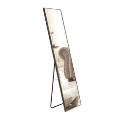 3rd generation gray solid wood frame full length mirror, dressing