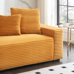 104.72-inch 4-seat large sofa with 4 throw pillows, living room sofa