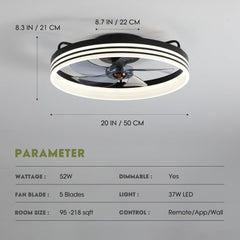 Ceiling Fans with Lights, Flush Mount Ceiling Fan with Lights and