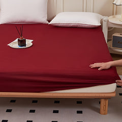 Waterproof Noiseless Fitted Mattress Protector  Soft  Washable