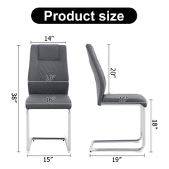 Modern Dining Chairs with Faux Leather Padded Seat Dining Living Room