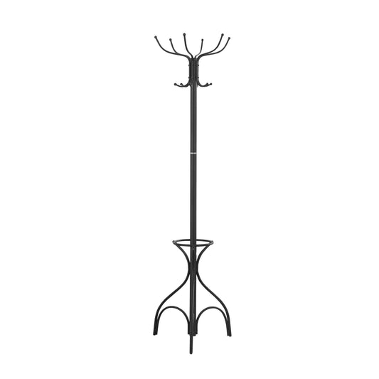 18inches x 18inches x 70inches Black  Metal  Coat Rack
