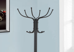 18inches x 18inches x 70inches Black  Metal  Coat Rack